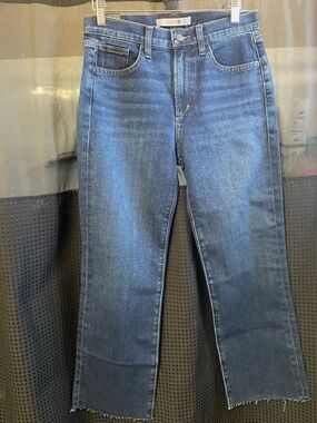 Joe's Jeans Women's Boot Cut Jeans in Dark Blue Wash Raw Edge